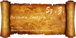 Szikora Zamfira névjegykártya
